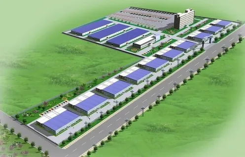 物流园 鸟瞰图图片