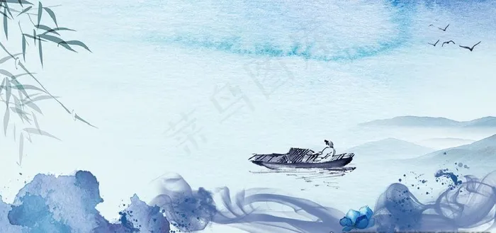 中式背景图片(7087X3543(DPI:300))psd模版下载