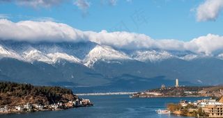 大理苍山雪景风景摄影图片