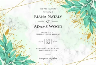 小清新请柬图片