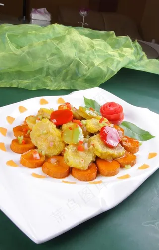 杏鲍菇烧法国鹅肝图片