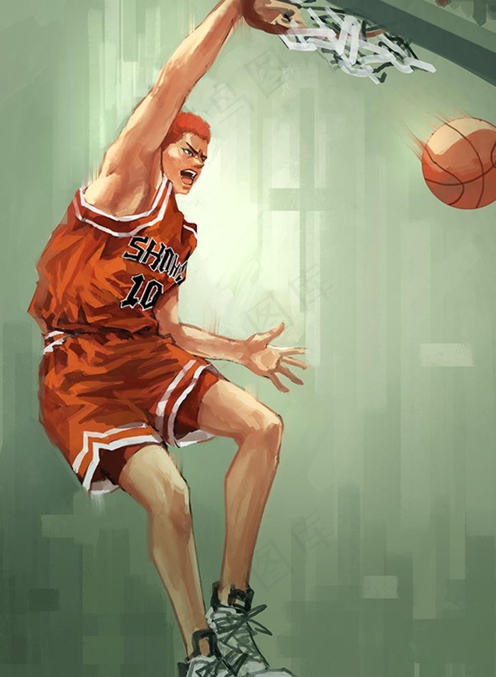 灌篮高手樱木花道灌篮壁纸图片