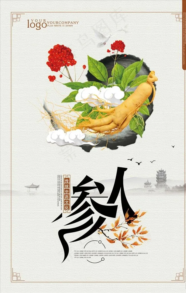 人参图片(7087X10630(DPI:300))psd模版下载