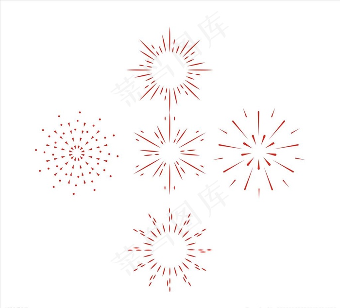 烟花 装饰元素图片