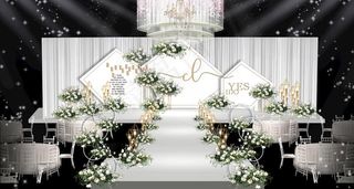 白绿色系婚礼效果图图片