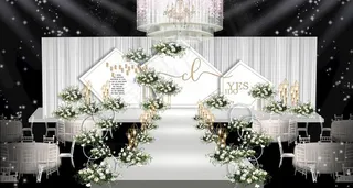 白绿色系婚礼效果图图片