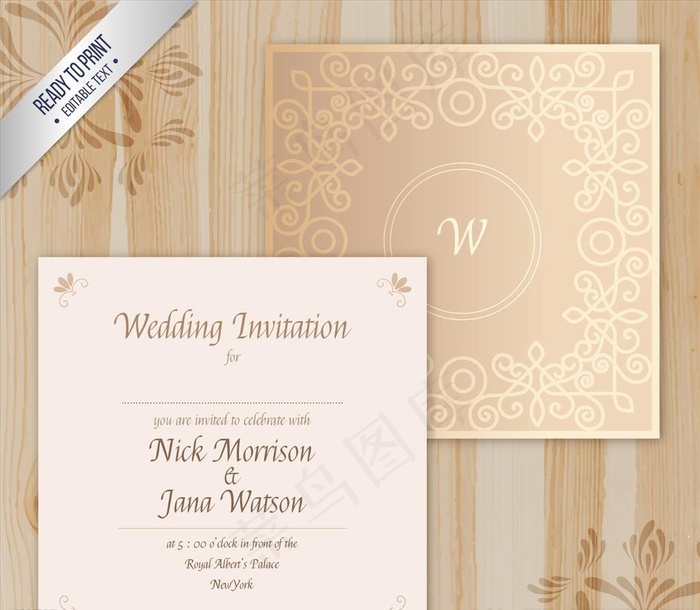 优雅婚礼请柬图片