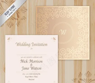 优雅婚礼请柬图片