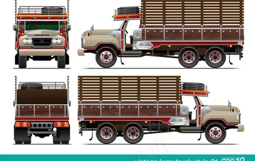 卡通货车图片