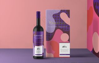 红酒包装设计样机智能贴图图片