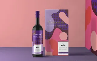 红酒包装设计样机智能贴图图片
