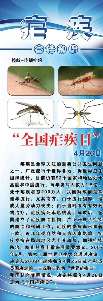 疟疾宣传知识图片(1701X4535(DPI:72))psd模版下载
