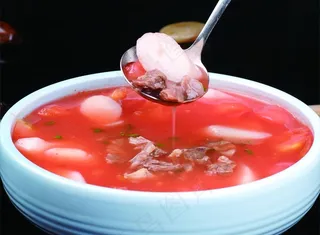 牛腩山药柿子汤图片