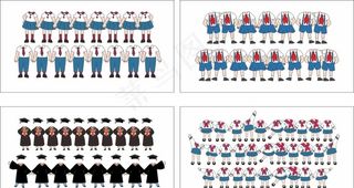 卡通相框集体毕业照图片