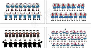 卡通相框集体毕业照图片