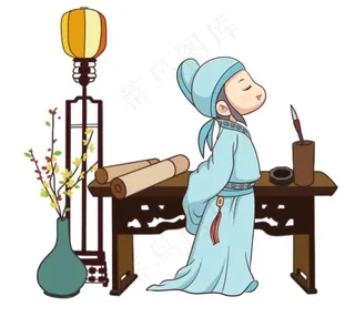 非矢量卡通秀才图片