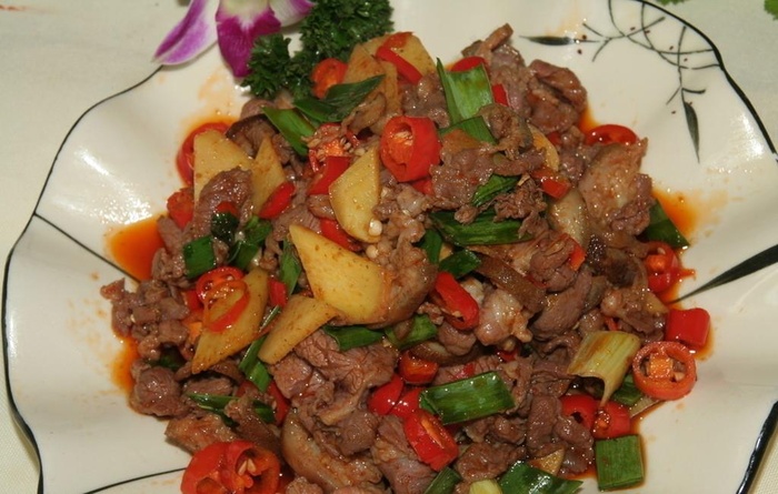 生炒狗肉图片