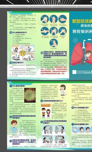 冠状病毒防疫折页图片