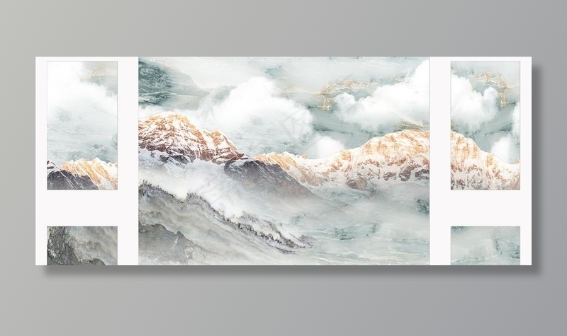 山水风景 背景墙图片(10079X4554(DPI:80))psd模版下载