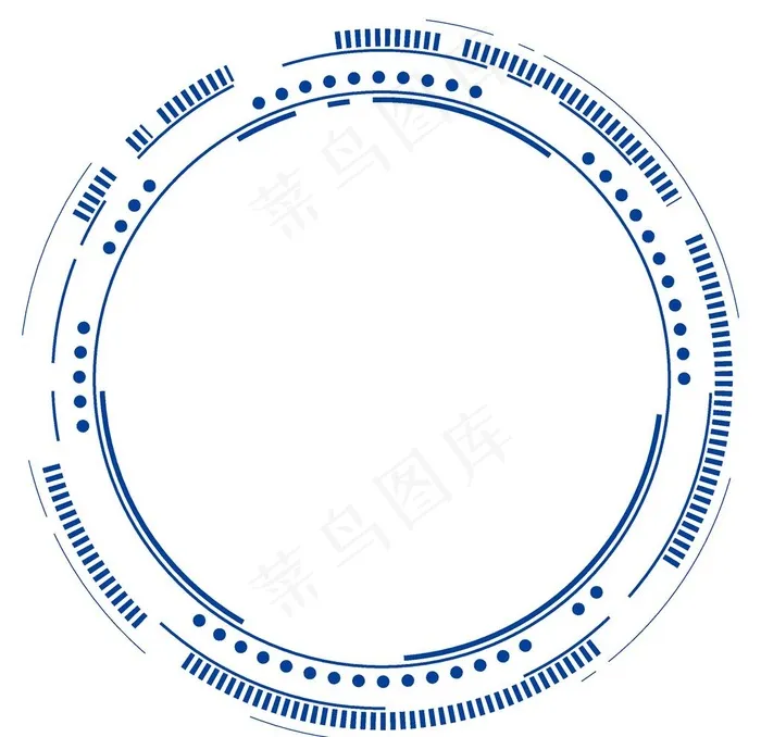蓝色科技圆形图片ai矢量模版下载