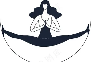 人物瑜伽简笔动作图片