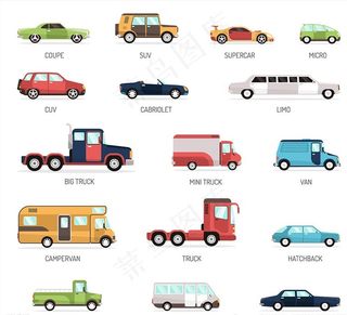 矢量汽车元素图片