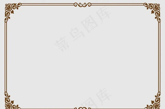 雕花边框图片ai矢量模版下载