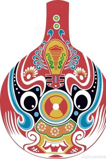 社火马勺脸谱图片