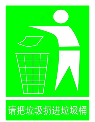 垃圾桶  标识图片