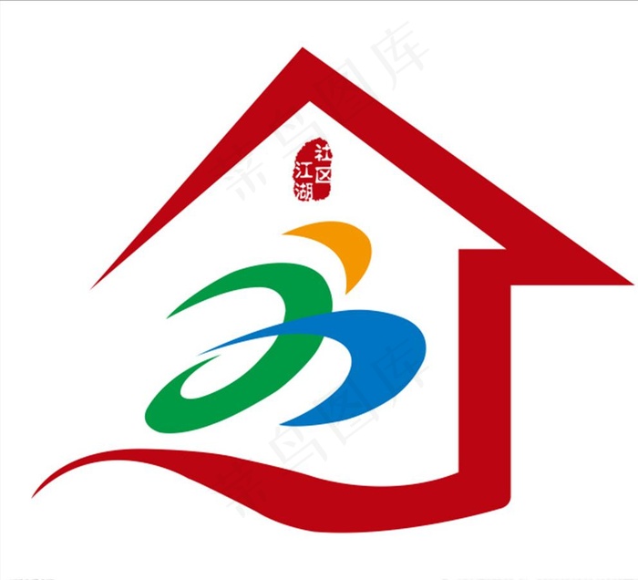 社区logo图片cdr矢量模版下载