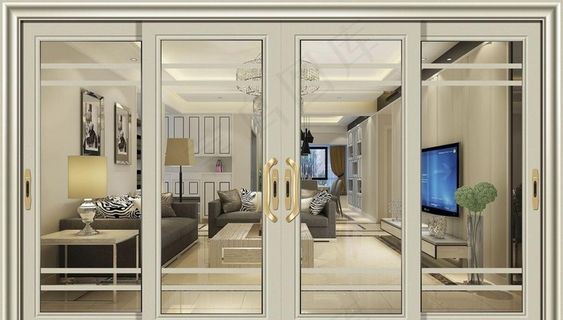 玻璃门效果图图片