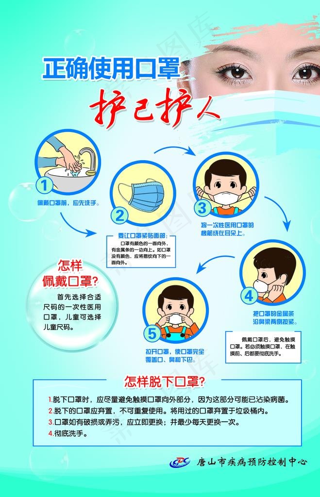 正确使用口罩图片(6850X10157(DPI:300))psd模版下载