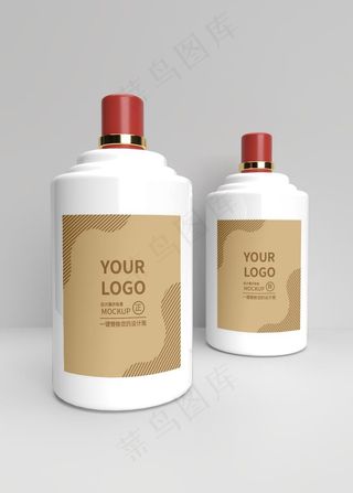 酒瓶标签样机图片