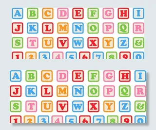 彩色26个字母图片