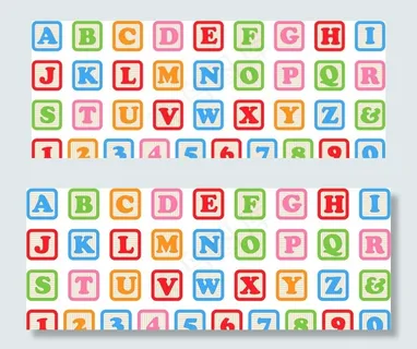 彩色26个字母图片 彩色26个字母图片