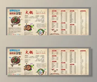 火锅菜单图片