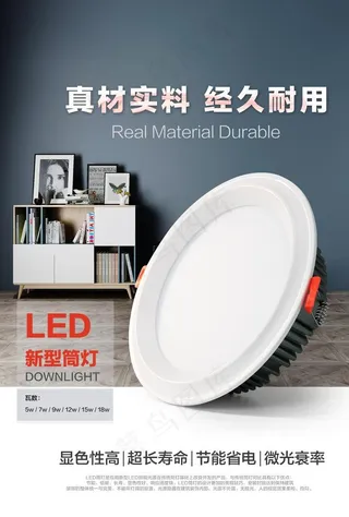 LED筒灯宣传海报图片