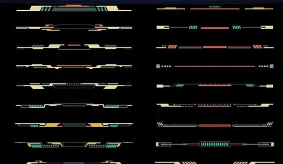 矢量科技装饰线条边框样式图片