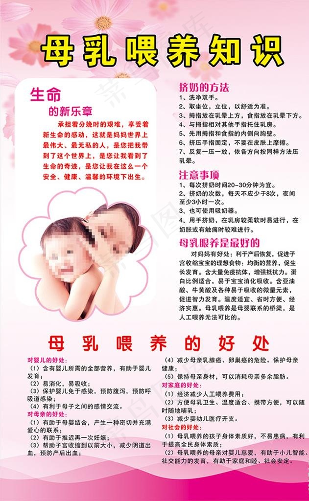 母乳喂养知识图片cdr矢量模版下载