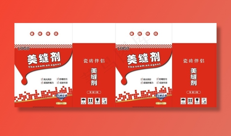 美缝剂外箱图片cdr矢量模版下载