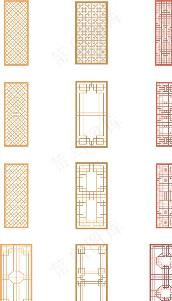 屏风图片cdr矢量模版下载