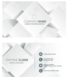 立体3D的典雅的白色名片图片