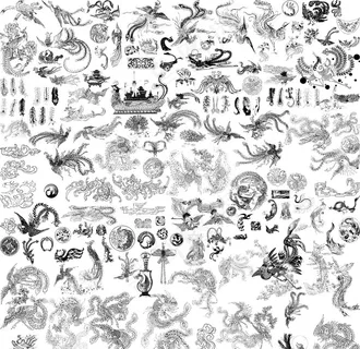 凤凰白描图片 凤凰白描图片