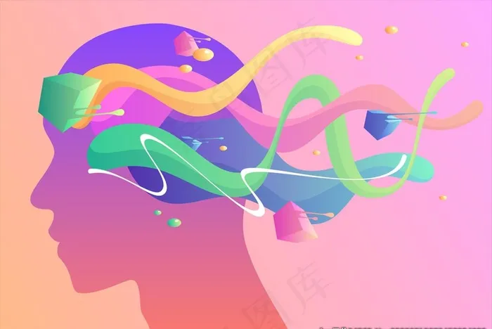 抽象大脑图片eps,ai矢量模版下载