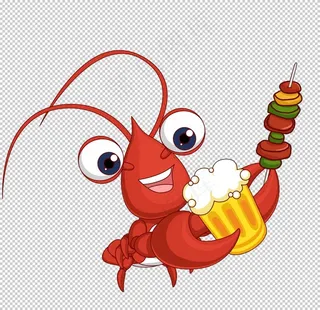 手绘小龙虾图片