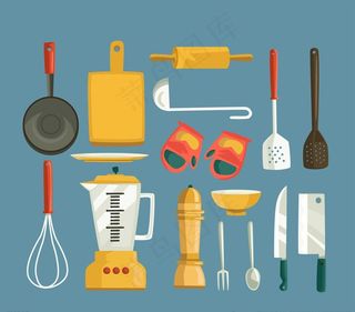 彩色厨房用品图片