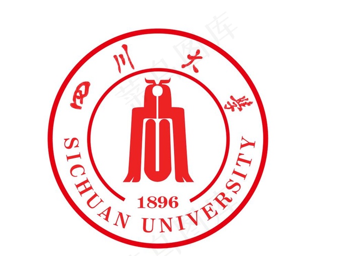 四川大学校徽logo图片psd模版下载