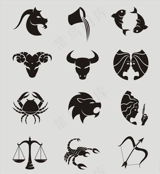 12星座矢量图图片