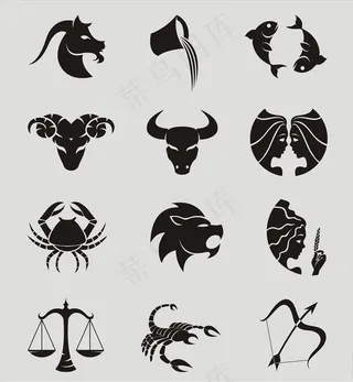 12星座矢量图图片