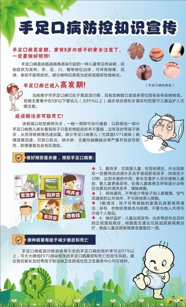 手足口病图片cdr矢量模版下载